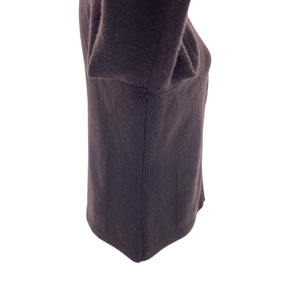 St. John Cashmere Fur Trimmed Sweater Small Brown - Picture 5 of 16